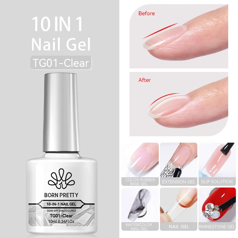 BORN PRETTY 10ml Black Glass Cat Magnetic Gel Nail Polish Silver Gold Glitter Semi Permanent Soak Off UV LED Gel Varnish