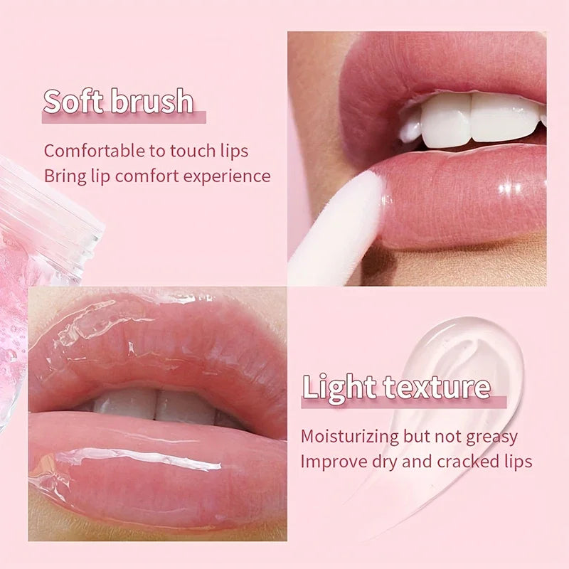 Hydrating Lip Gloss Plumper With Long Lasting Moisturize Effect High Shine Clear Lip Oil Liquid Balm Plumping