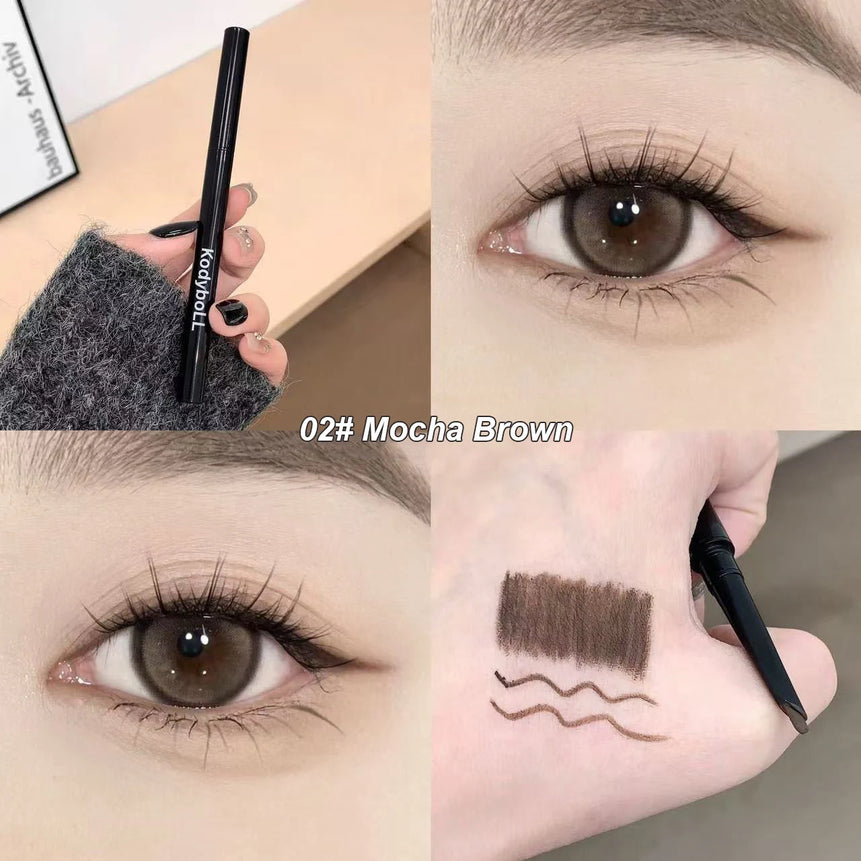 Waterproof Matte Red Eyeliner Gel Pencil Ultra-thin Long Lasting Quick Dry Smooth Black Eye Liner Pen Silky Makeup Cosmetics
