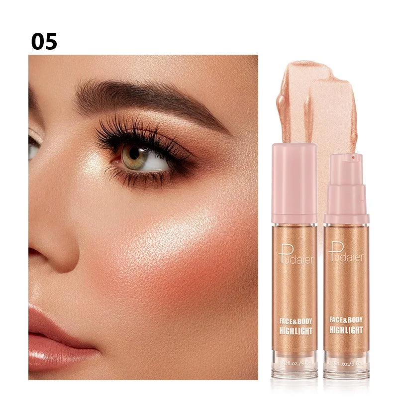 Pudaier liquid highlighter with 8 colors to choose , easy to carry, suitable for holiday dress-up and Valentine's Day date
