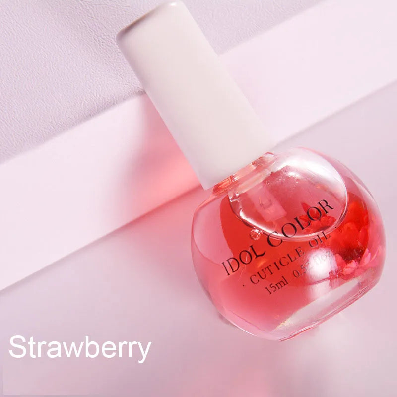 15ml Peach Nail Nutrition Oil Fruit Flower 8 Smells Nutritional Treatment Nail Cuticle Revitalizer Oil Nourish Skin -Winter Need
