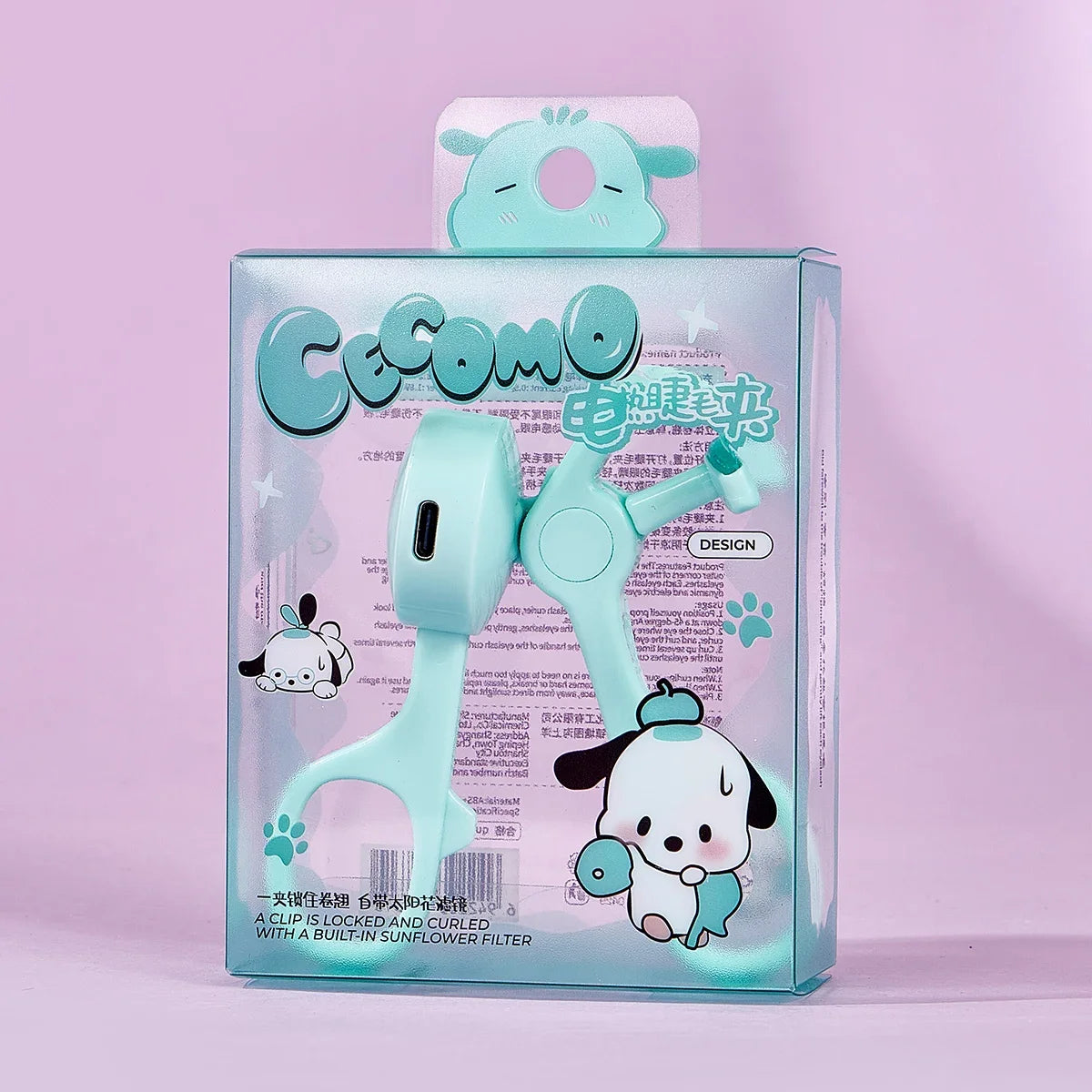 GECOMO Frameless Heated Eyelash Curler Intelligent Temperature Control Rechargeable Eyelash Long-lasting Curling Device