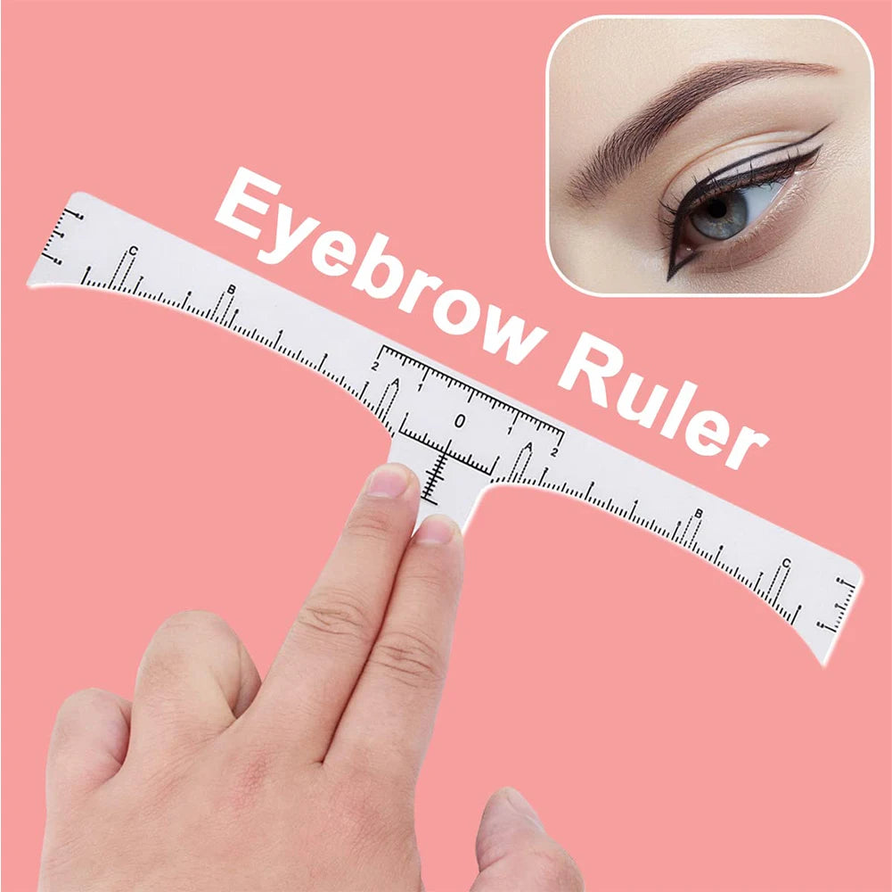 20/50/100 Pcs Eyebrow Ruler Stencils - Disposable Brow Ruler Sticker, Brow Measuring Shaper Tool, Eyebrow Mapping Makeup Tool