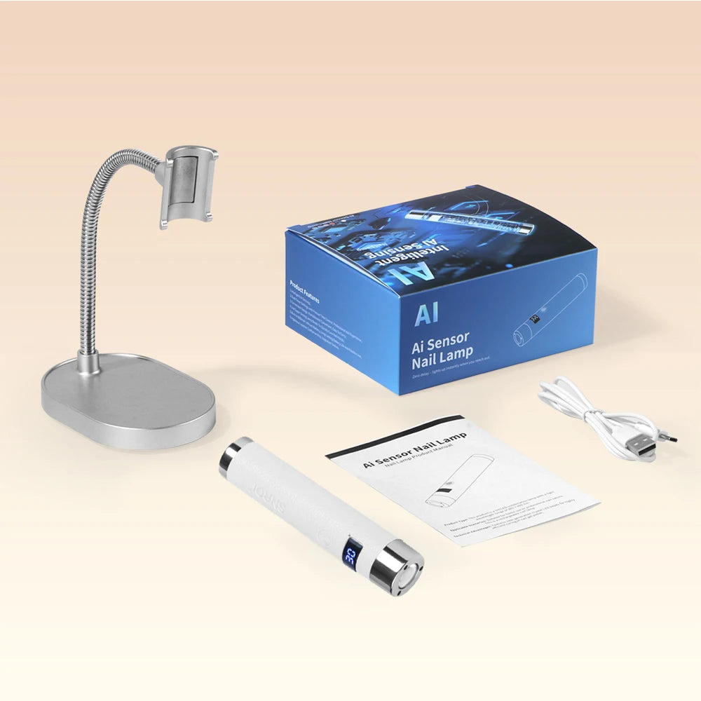 Ai Sensor Nail Lamp UV LED Mini Lamp Rechargeable Cordless Lamp Desktop and Handheld Drying Light Curing All Nail Gel Quickly