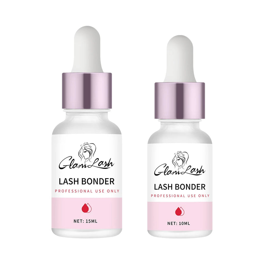 GLAMLASH 10ml/15ml Lashes Super Bonder For Eyelash Extension Bonder Private Label Grafting Eyelash Glue Quick Drying Long Last