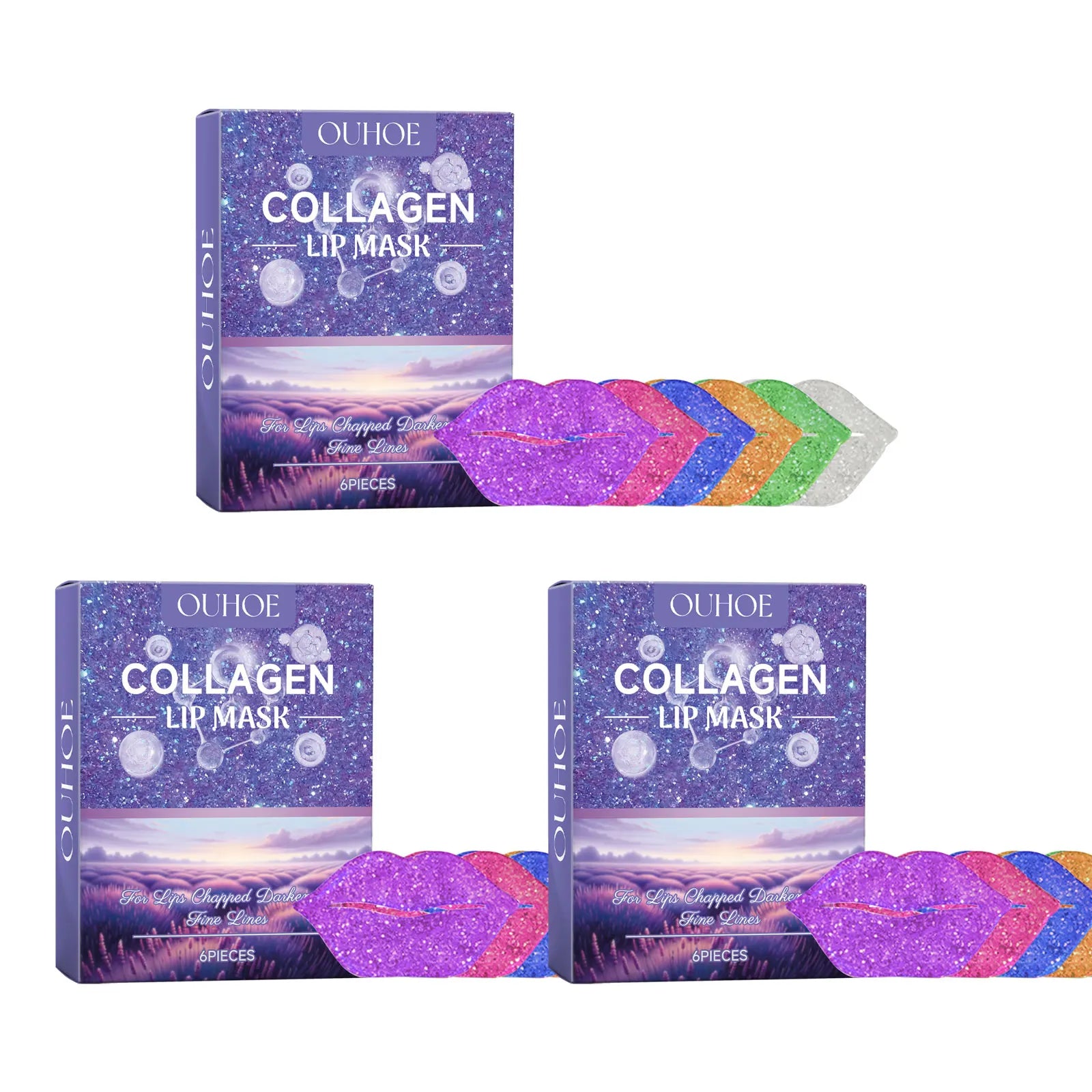 Collagen Lip Patches Mask Hydrating Firming Nourish Smooth Plumper Brighten Repair Moisturizing Lips Gel Pads Skin Care Products