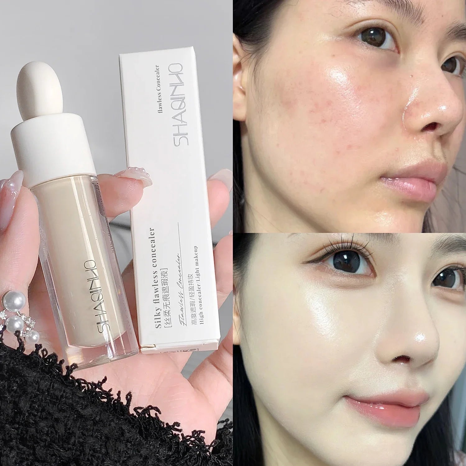Moisturizing Liquid Contouring Concealer Cream Makeup Waterproof Lasting Cover Acne Dark Circles Foundation Face Korean Cosmetic