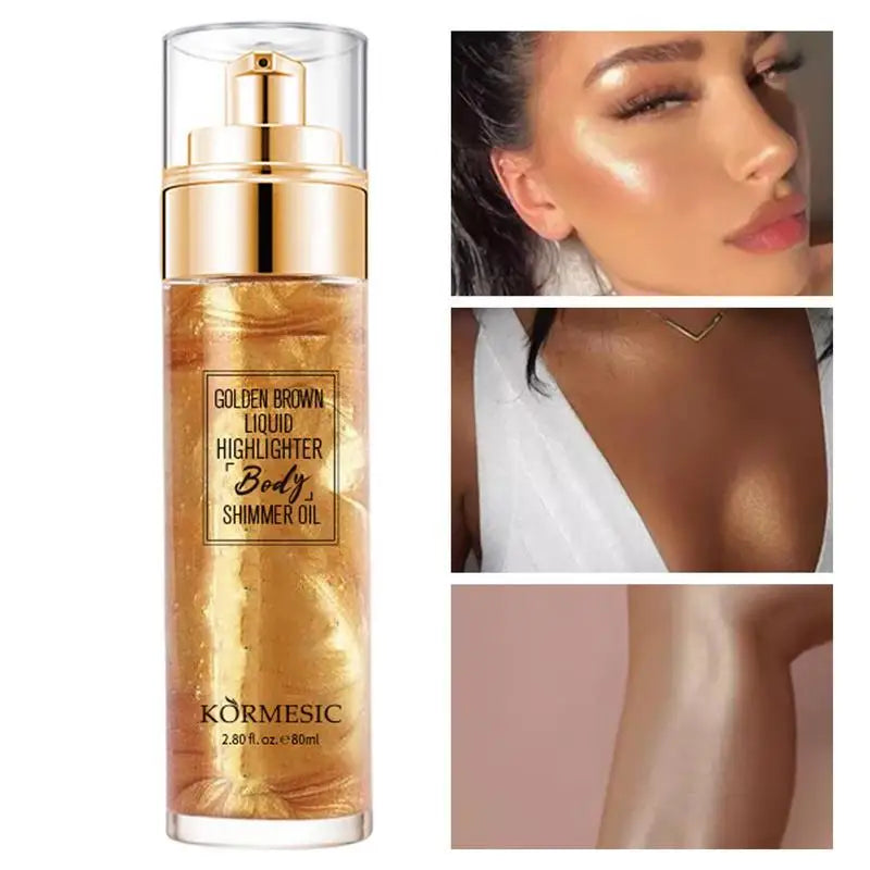 Glitter Spray Hair Body Glitter Spray Sparkly Quick High-Gloss Face Highlighter Long Lasting Shimmery Body Makeup Spray