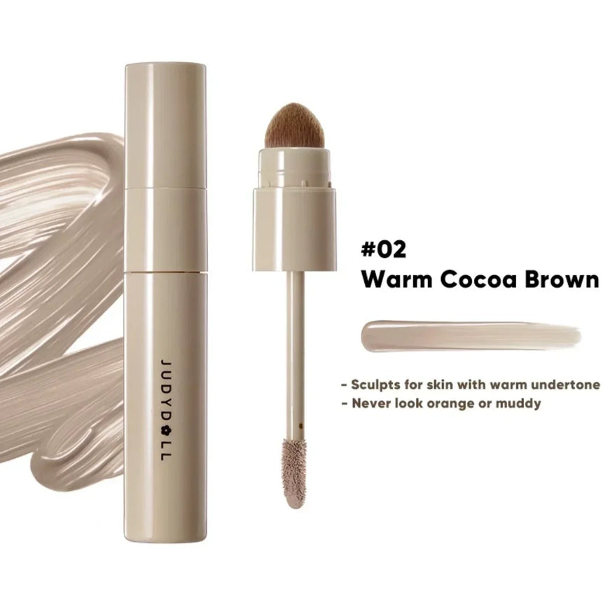 Judydoll Liquid Contouring Highlighter Facial Contour High Gloss Grey Brown Matte Nose Shadow Cream Brighten Face Bronzer Makeup