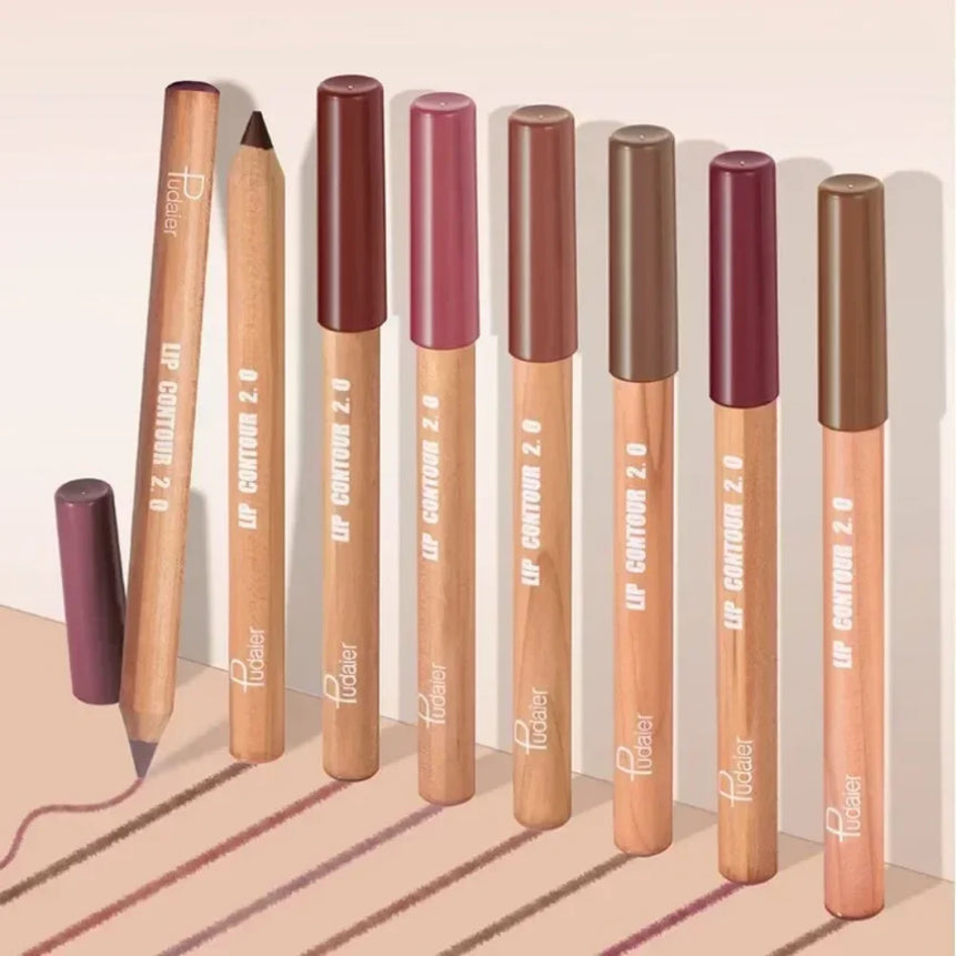 8-colors Matte Lip Liner Pencil Lip Contour Lipstick Pen Nude Brown Lipstick Pencil Natural Lasting Waterproof Lipliner Makeup