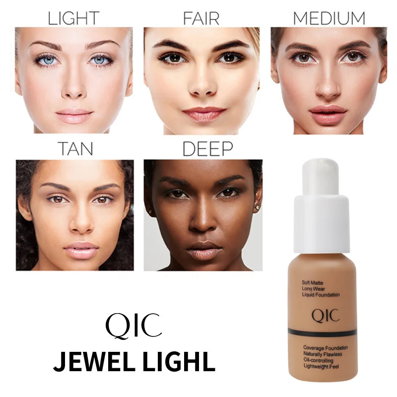 30ml Liquid Foundation | Concealer, Naturally Flawless, Matte, Oil-Control, Waterproof, Long-Lasting Makeup