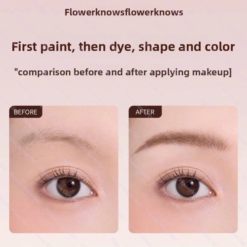 Flower Knows The Sweetie Bear Collection Waterproof natural eyebrow pencil 2-in-1 eyebrow pencil eye makeup