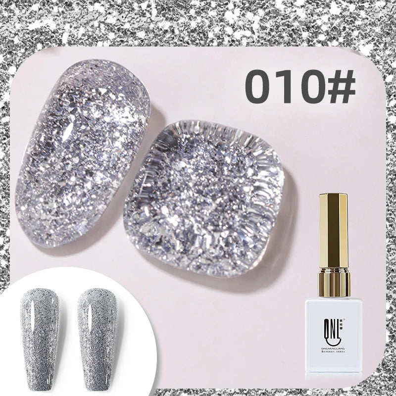 15ml Super Reflective Flash Disco Nail Gel Polish Relective Glitter Semi Permanent Nail Art Varnish For Manicures