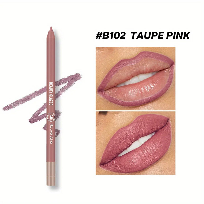 BEAUTY GLAZED 10 Color Lipliner High Pigment Matte Waterproof, Natural Shaping Lip Liner Lipstick Makeup
