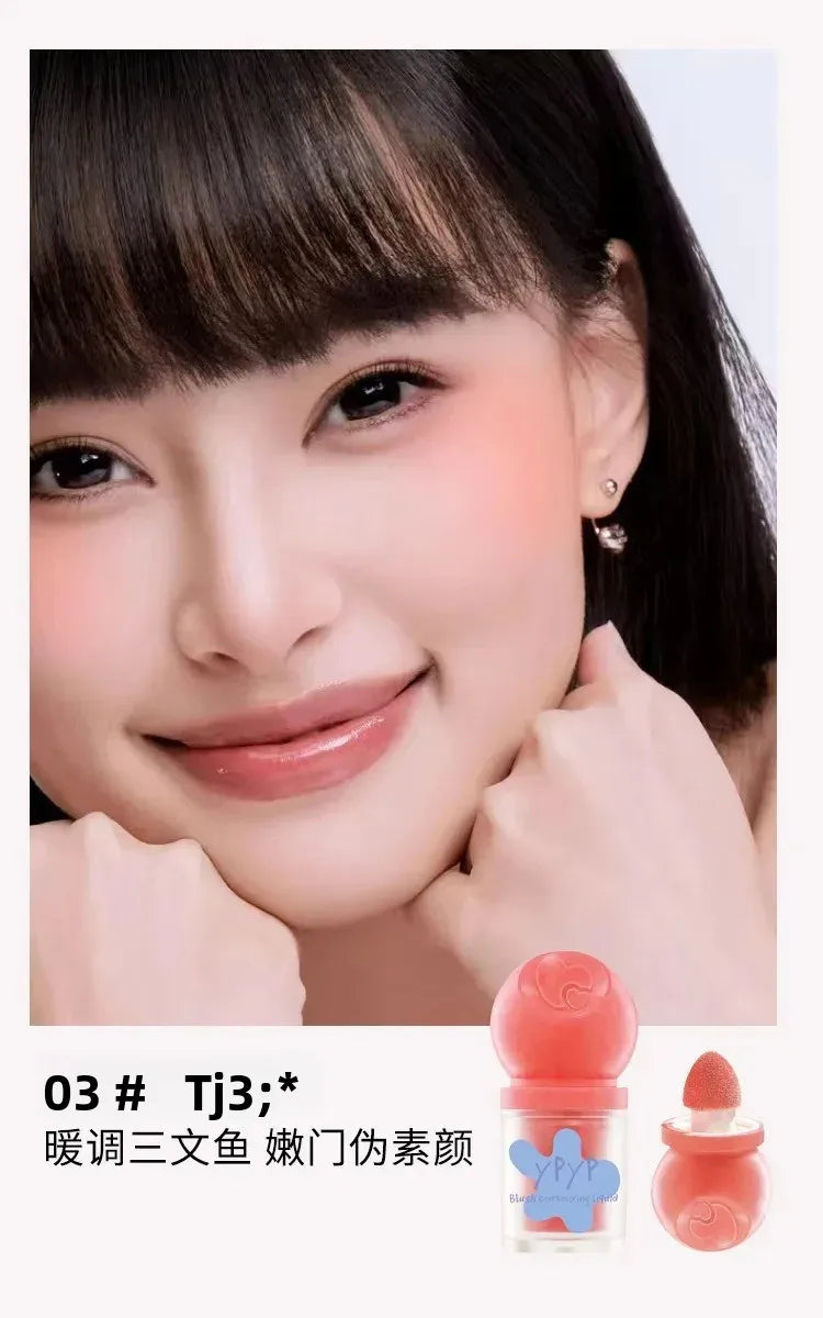YPYP Liquid Blush Highlighter Stick Shimmer Glow Makeup Natural Matte Cheek Tint Contour Cream Long Lasting co:02