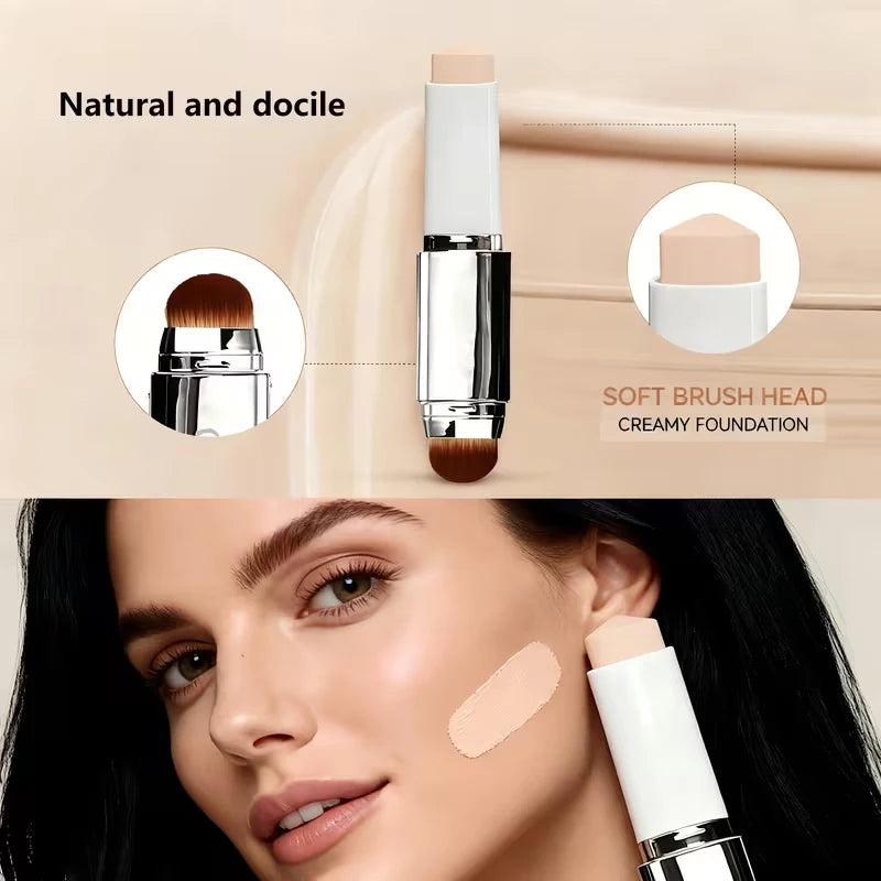 Dual-ended Foundation Stick Natural Matte Ivory White Natural Color Foundation Stick Even Out Skin Tone Provides Spot Foundation