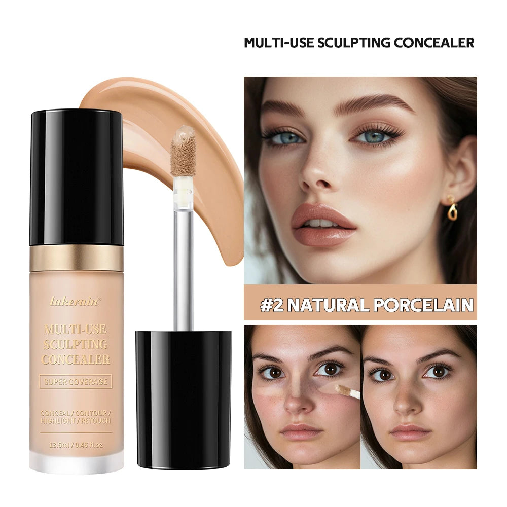 Super Concealer For Face Cover 5 Colors Highlight Contour Retouch Multi Use Super Coverage Hydrating Free Oil Formula Makeup