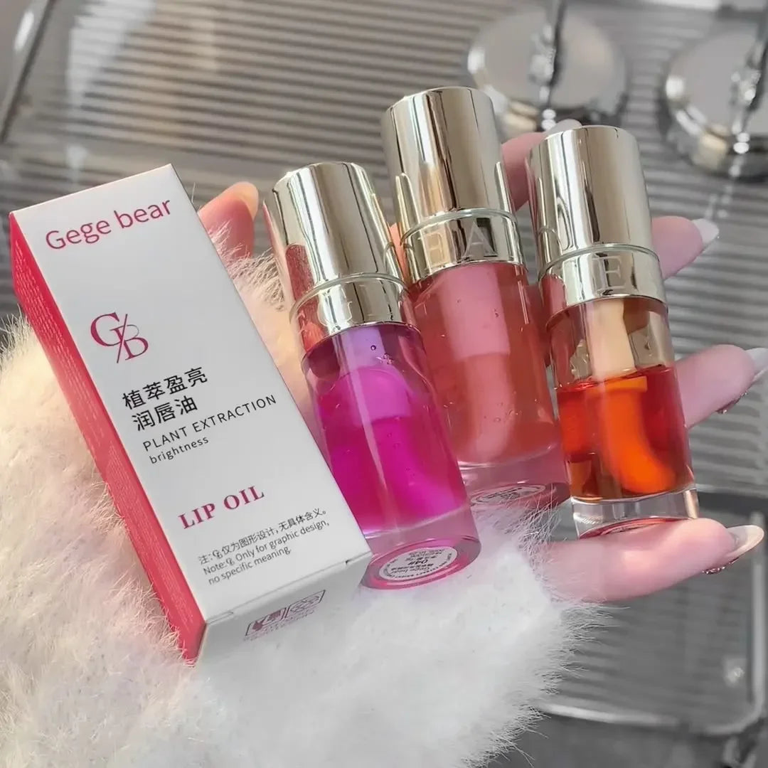 Water Mirror Lip Gloss Transparent Colored Glass Lip Oil Waterproof Lasting Moisturizing Lip Plumper Lipstick Makeup Cosmetics