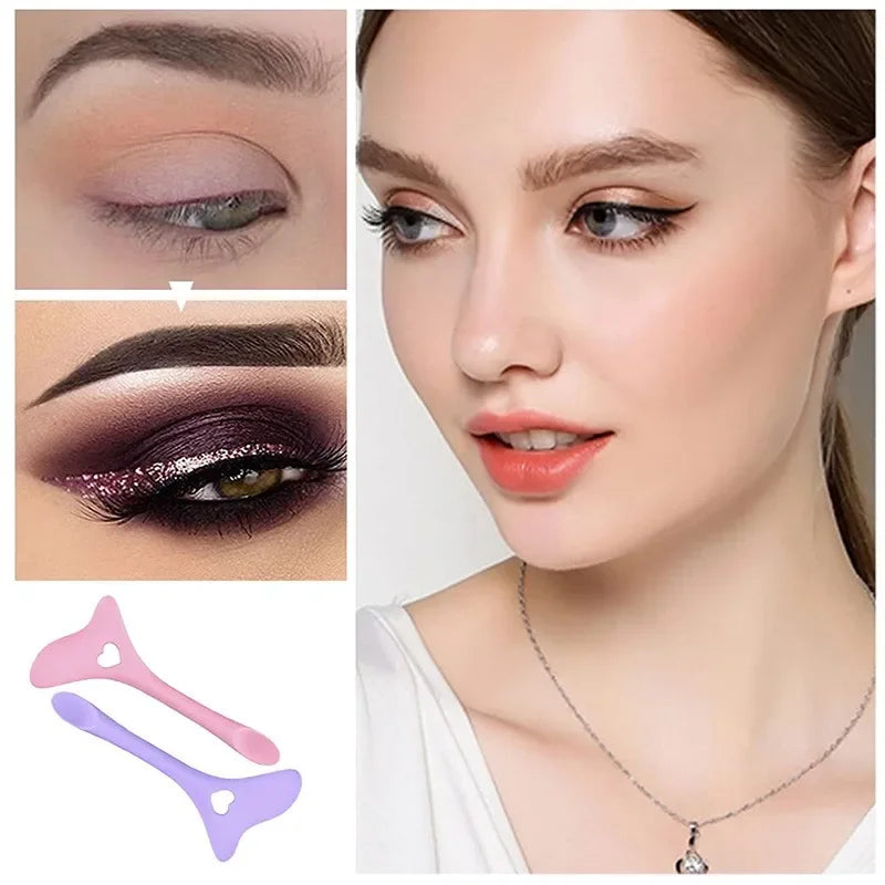 Wholesale  Multi-functional Eyeliner Stencil Wing Tips Silicone Eyeliner Aid Drawing Lipstick Wearing Aid Reusable Makeup Tools