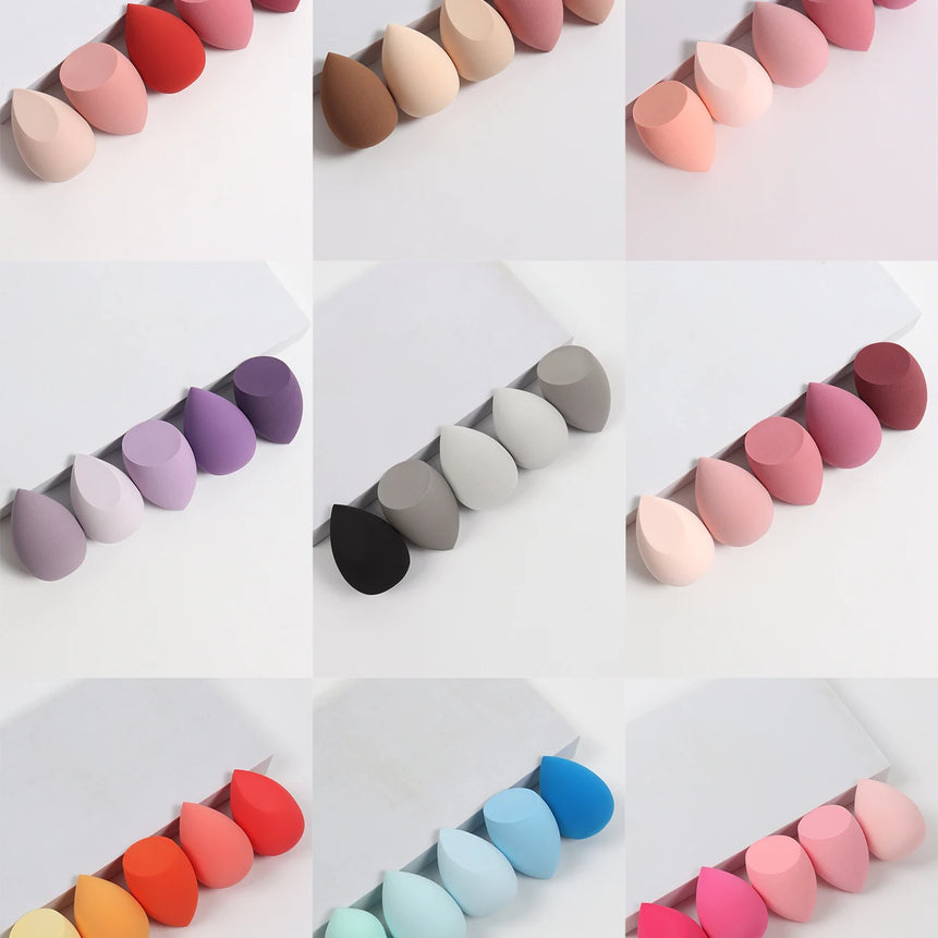 5 Bags of Beauty Eggs Makeup Sponge (Beauty Egg), Foundation Make-Up Mixed Beauty Sponge, Flawless Liquid, Cream and Powder, Mu