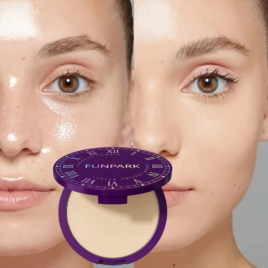 5 Colors Matte Full Natural Coverage Pressed Powder Oil Control Weightless Finishing Powder Foundation Makeup Concealer Cosmetic