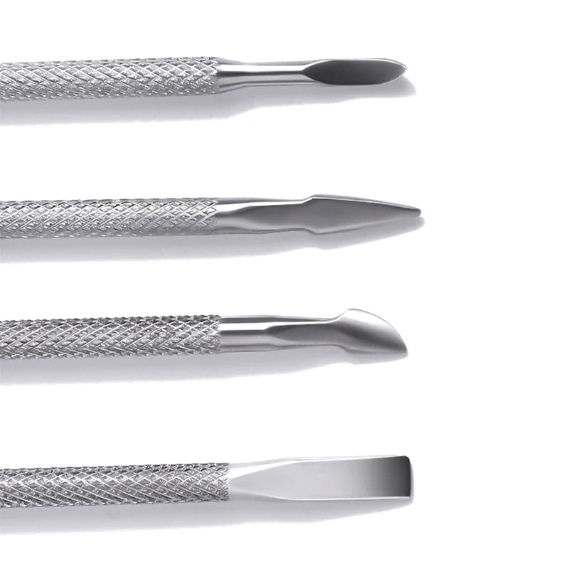 Double-ended Stainless Steel Cuticle Pusher Dead Skin Push Remover for Pedicure Manicure Nail Art Cleaner Care Tool