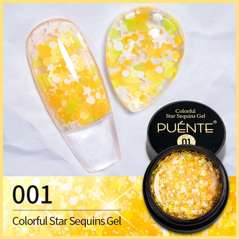 8ML Christmas Sparkling Reflective Diamond Glitter Liner Gel Nail Polish Soak Off UV Semi-Permanent Nail Art Varnish Manicure