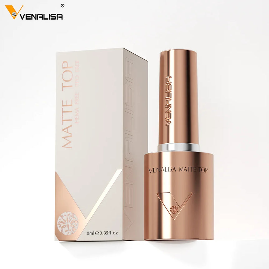 Venalisa 10ml Hema Free Ultra Glossy Long Wear Diamond Top Coat Nail Manicure Soak Off UV LED Base Matte Color Nail Gel Polish