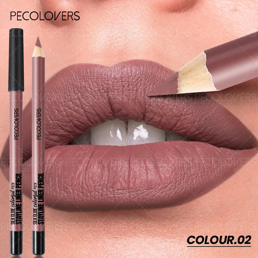 1PC Matte Lip Liner - Pencil Formula, Nude Pink/Brown/Red, Smooth Effect, Three-dimensional Lip, Beginner-friendly