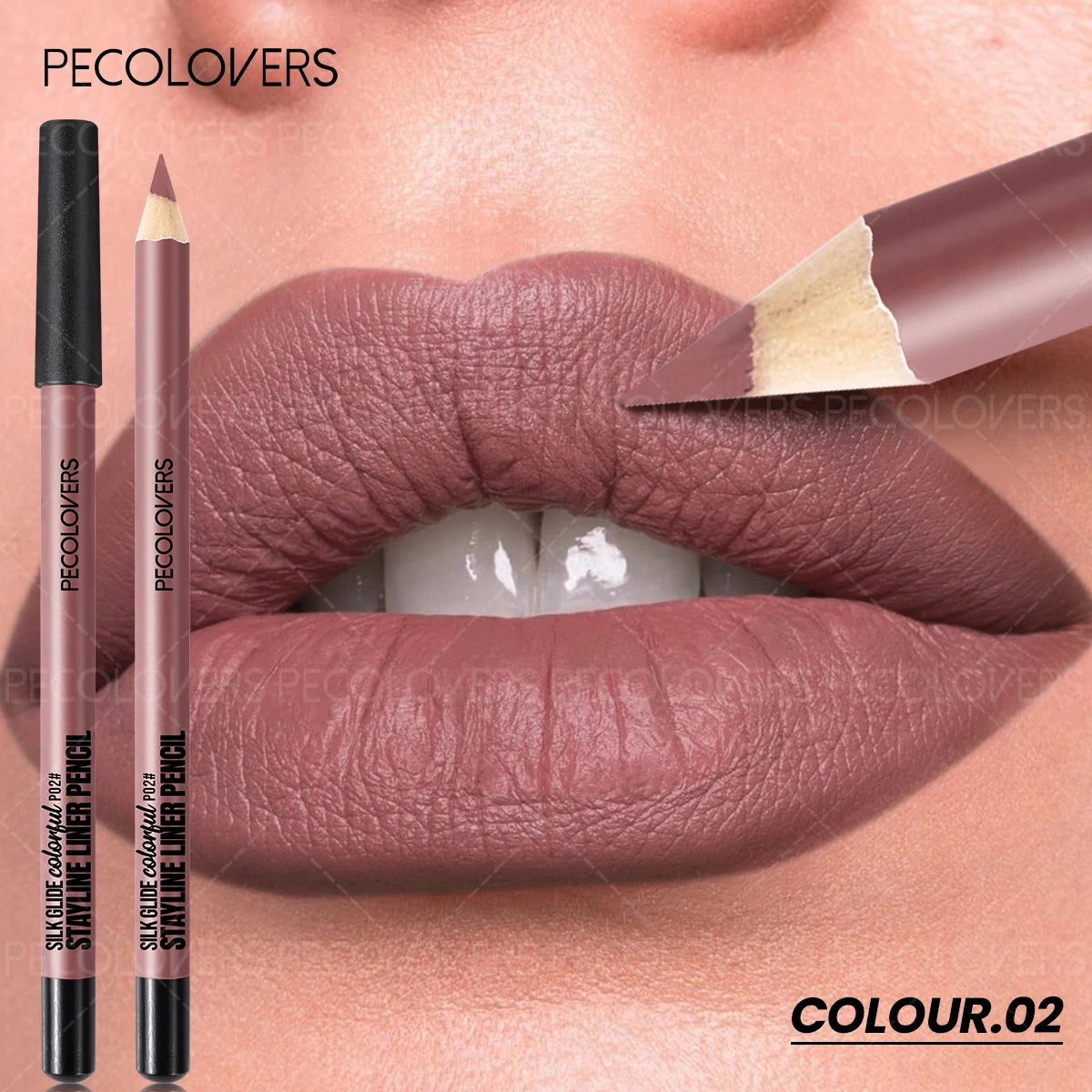 1PC Matte Lip Liner - Pencil Formula, Nude Pink/Brown/Red, Smooth Effect, Three-dimensional Lip, Beginner-friendly