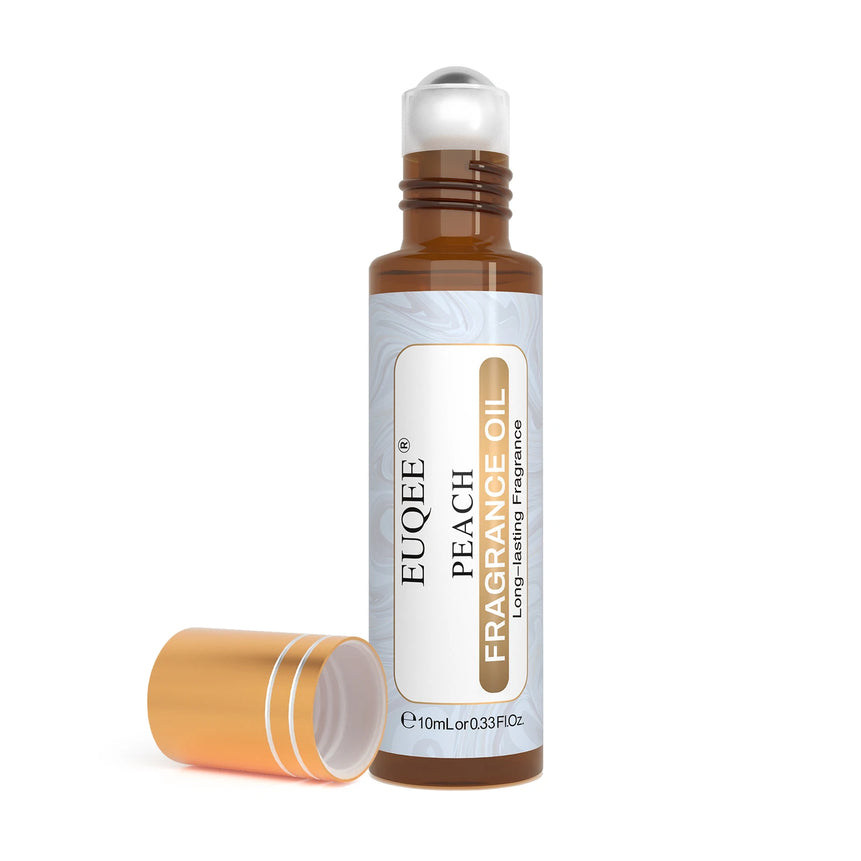 EUQEE 10ml Roll-On Fragrance Oil for Skin Sea Breeze White Musk Coconut & Vanilla Bubble Gum Green Tea Long Lasting Scent