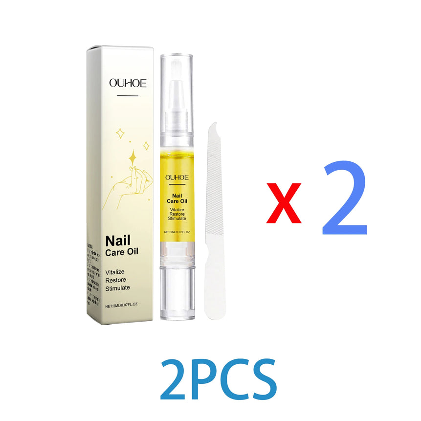Nail Repair Serum Pen Cuticle Care Treatment for Brittle Nails Growth Strengthener Daily Nail Moisturizer Portable Kit with File