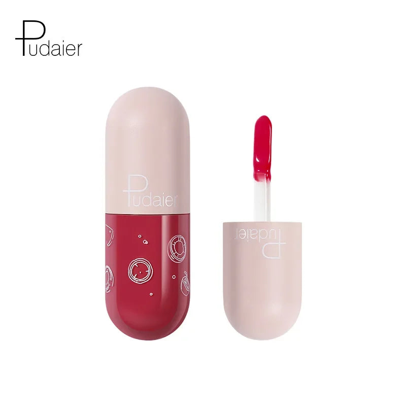Mini Capsule Mirror Liquid Lipstick Lip Glaze Non-stick Cup Does Not Fall Color Lip Gloss Lip Stick Women Makeup