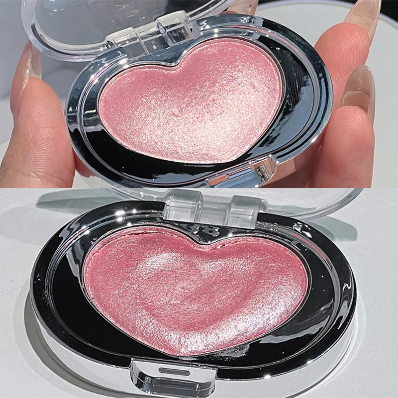 Diamond Sparkle Highlighter Cream Monochrome Shimmer Pearl White Pink Gold Face Contour Brighten Makeup Clear Glitter Highlight