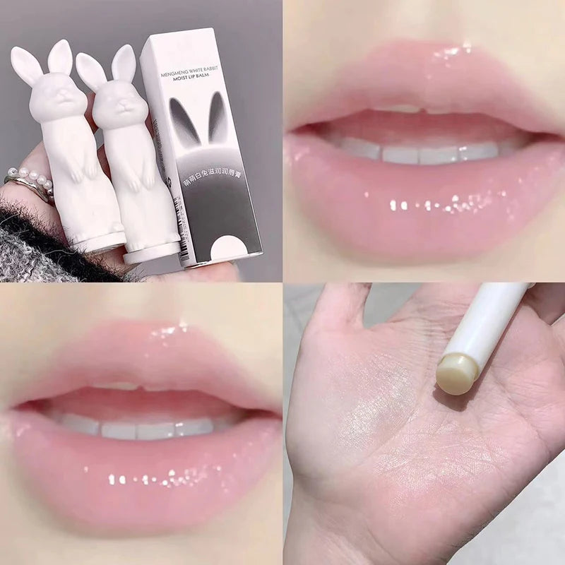 Lip Balm Cute Rabbit Moisturizing Lipstick  Color Changing Moisturizing and Anti Cracking Lipstick Four-Color Rabbit Cosmetics