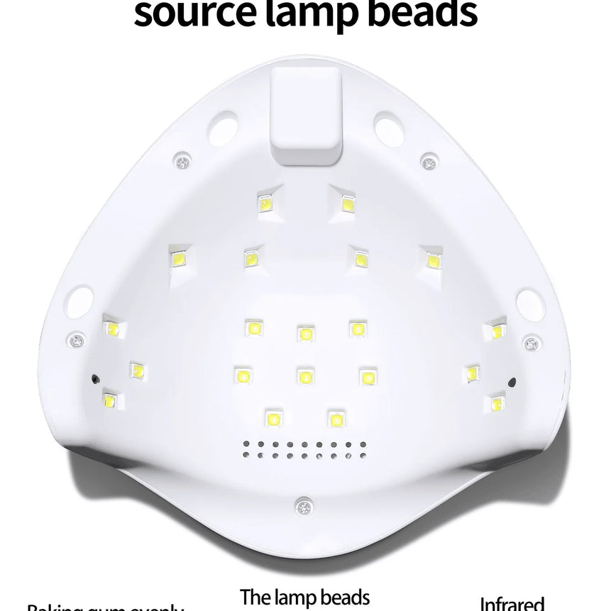 XEIJAYI 1Pc White UV LED Nail Lamp 20 Lamp Beads, Nail Dryer Gel Polish Light, UV Nail Light With 3 Timer Setting LED Dryer
