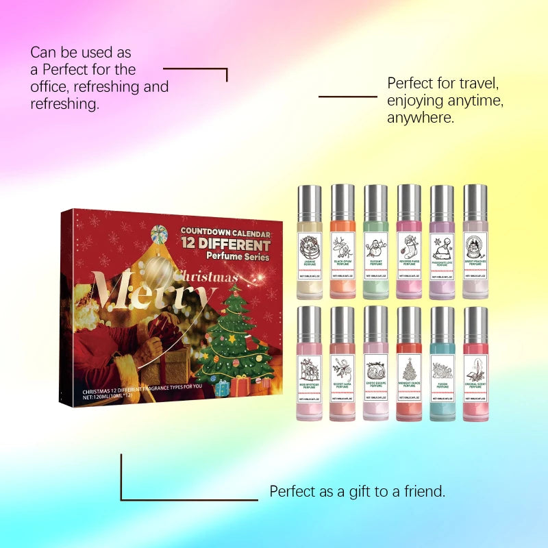 Christmas Perfume Gift Set 12pcs Different Scents Pheromone Eau De Toilette Long-lasting Christmas Gift For Friends Perfume Gift