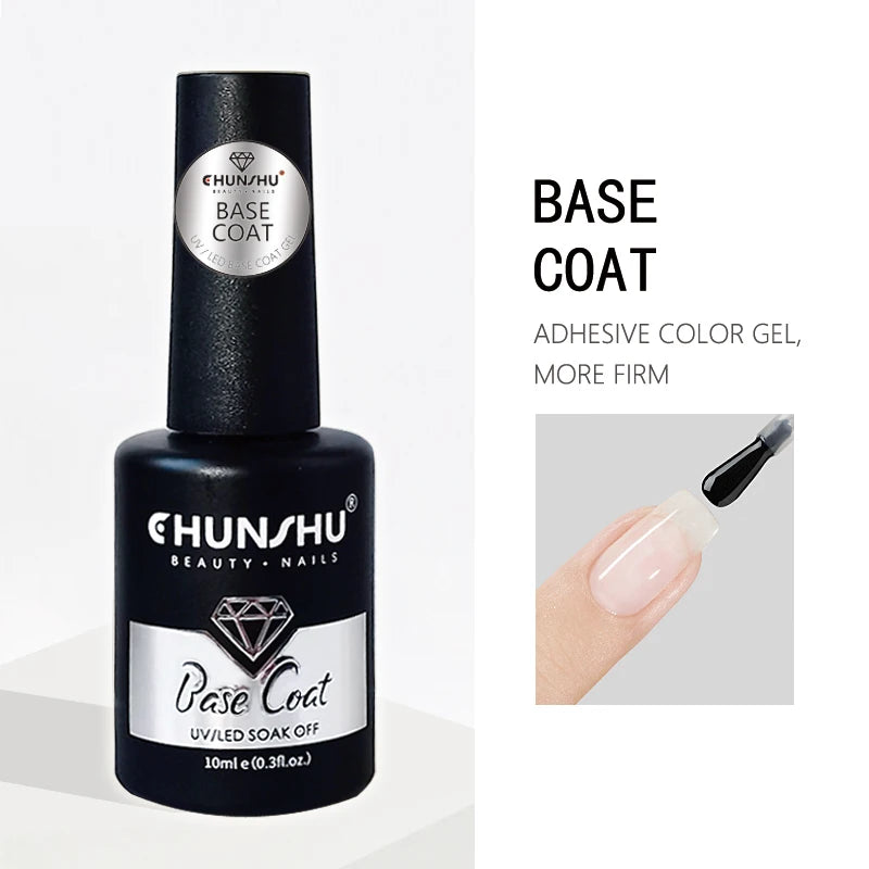 CHUNSHU 10ml Gel Nail Polish Soak Off Semi-Permanent Varnish Professional Salon UV LED Nails Art Gel No Smell All Seasons Colors