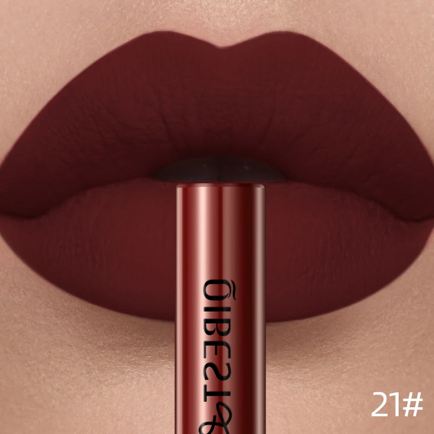 Matte Liquid Lipstick Waterproof Velvet Nude Sexy Red Lip Gloss Long Lasting Nonstick Lip Stain Makeup 24 Colors Hot Lipgloss