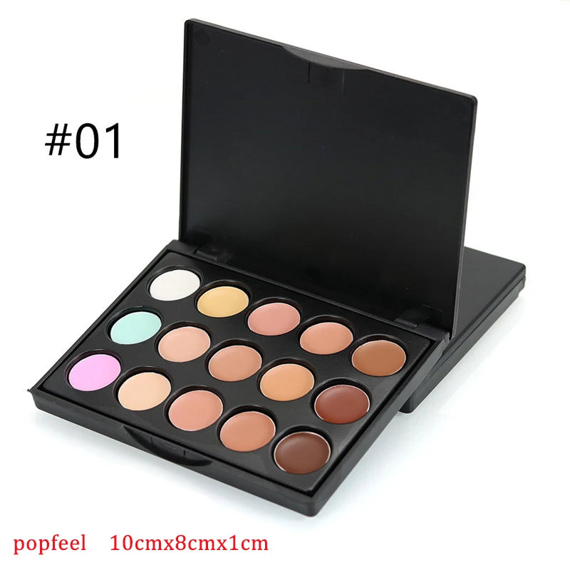 Five-color Concealer Palette Moisturize Natural Facial Cream Cover Dark Circles Acne Professional Makeup Cosmetic Even Skin Tone