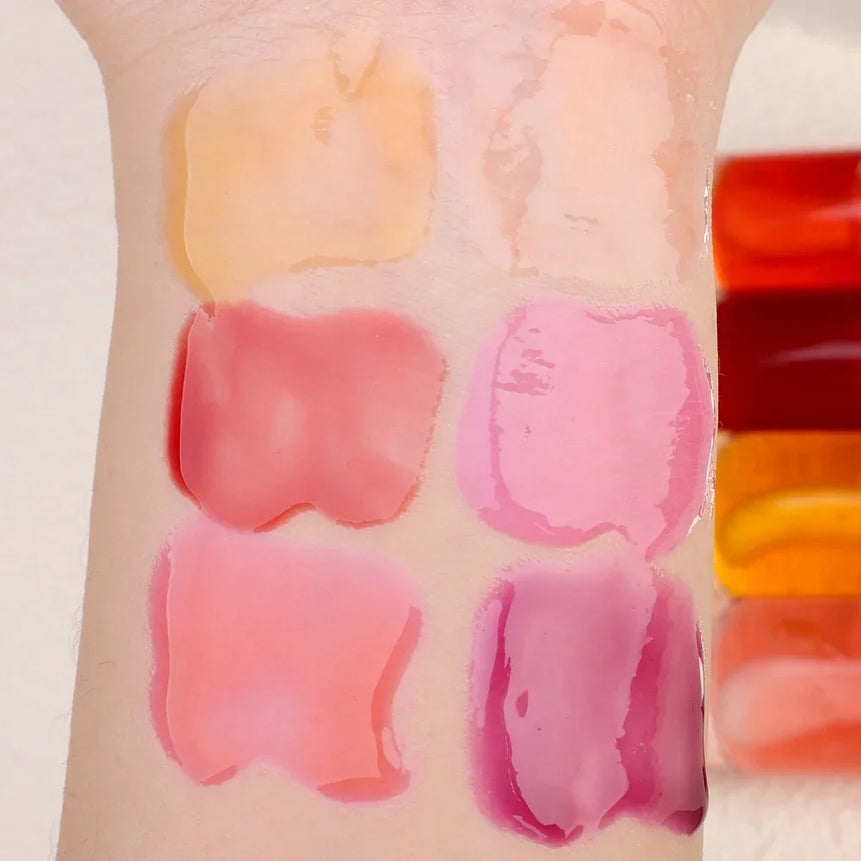 Water Mirror Lip Gloss Transparent Colored Glass Lip Oil Waterproof Lasting Moisturizing Lip Plumper Lipstick Makeup Cosmetics