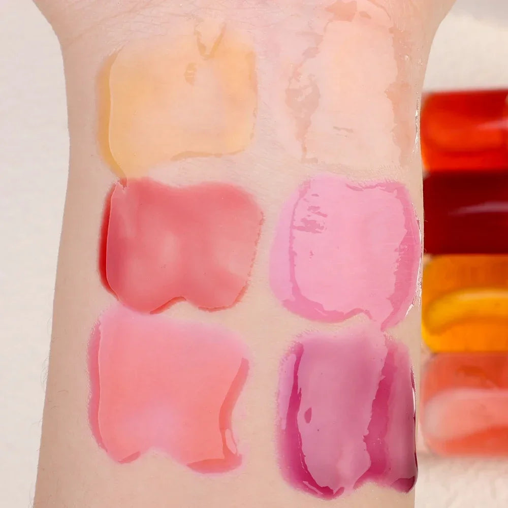Water Mirror Lip Gloss Transparent Colored Glass Lip Oil Waterproof Lasting Moisturizing Lip Plumper Lipstick Makeup Cosmetics