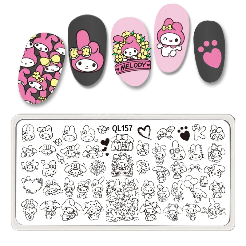 1PCS Blue Ocean Animal Nail Art Stamping Plates Fish Image Stencils for Nails Stamp Tools Manicure Template