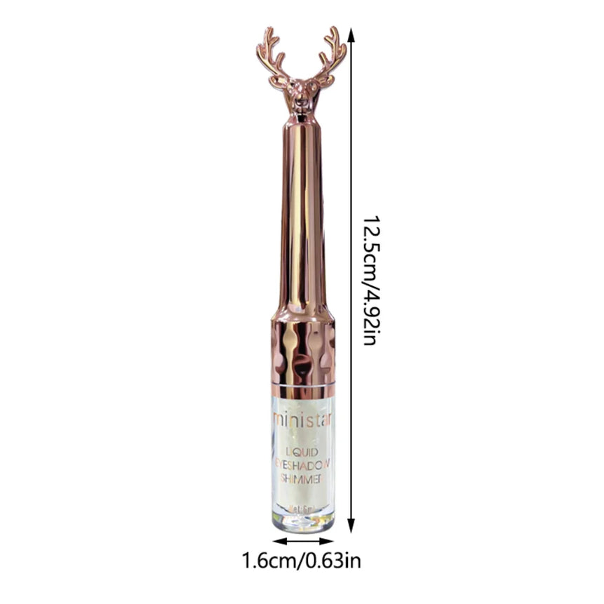 Christmas Limited Liquid Antler White Glitter Eye Shadow Lasting Color Easy Makeup Eye Makeup Holiday Gift