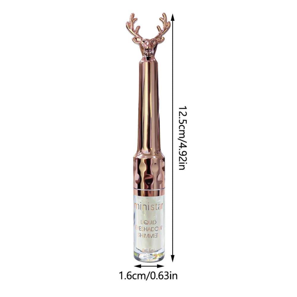 Christmas Limited Liquid Antler White Glitter Eye Shadow Lasting Color Easy Makeup Eye Makeup Holiday Gift