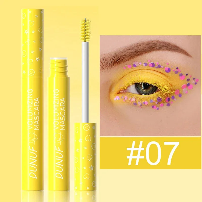 Colorful Curling Mascara Stage Makeup Waterproof Green Mascara Cream Blue Purple Curling Lengthen Quick Dry Eyelashes Extension