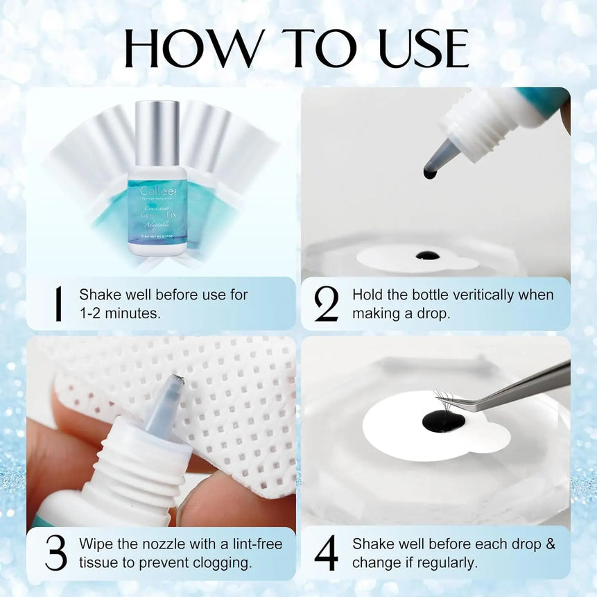 Gollee All-weather 0.5S Quick Dry Eyelash Extension Glue Waterproof Oil Proof Professional Eyelash Glue Golle Adhesiver Eyelash