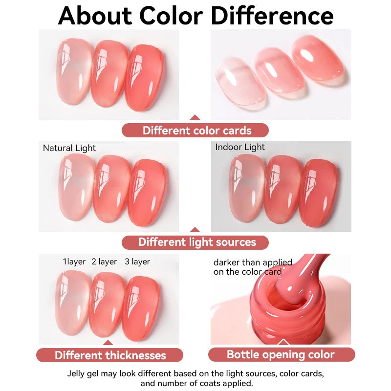 UR SUGAR 15ml Crystal Milky Jelly White Nude Gel Nail Polish Transparent Semi-permanent UV Gel Nail Art Soak Off Gel Varnish