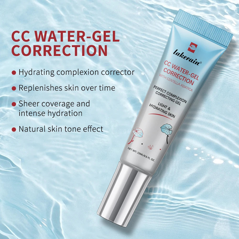 3pcs CC Cream Color-Changing Liquid Foundation | High Coverage Korean Centella Extract, Smooth Base Makeup for Face