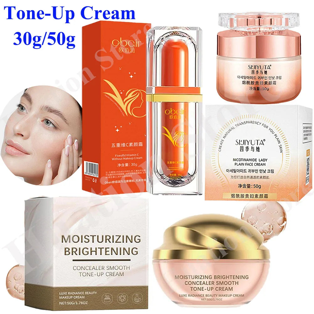 Moisturizing Concealer Smooth Tone-Up Cream Skin Shrink Pores Concealer and Isolation Cream Cosmetics Makeup 30g/50g